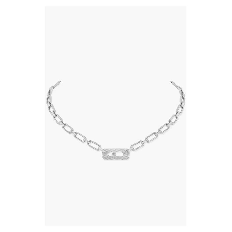 My Move Pav Chain Necklace in White Gold – Messika