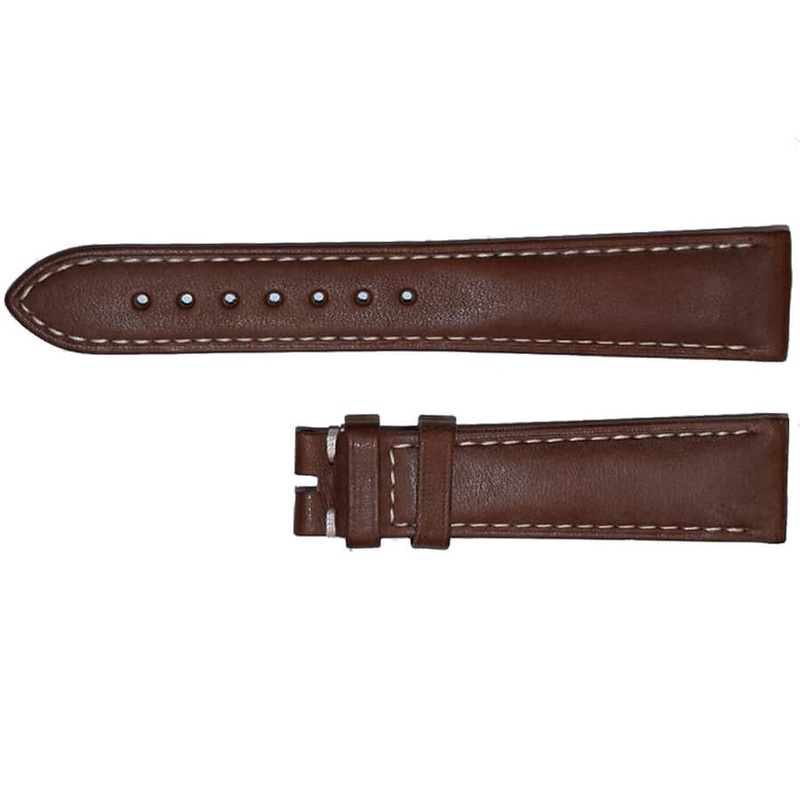 Omega 19mm Inlet Brown Leather OEM Watch Strap 98000409