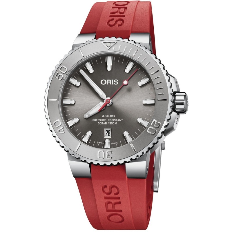 Oris Aquis Date Relief Red Strap 01 733 7730 4153-07-4 24 66EB