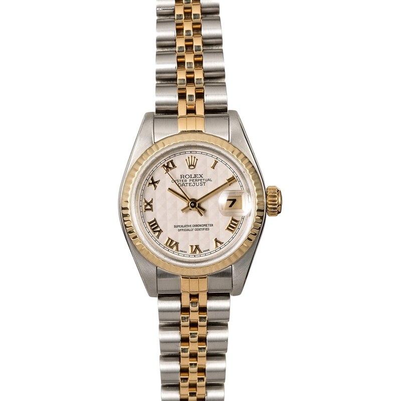 Rolex Lady Datejust 69173 Ivory Pyramid Dial