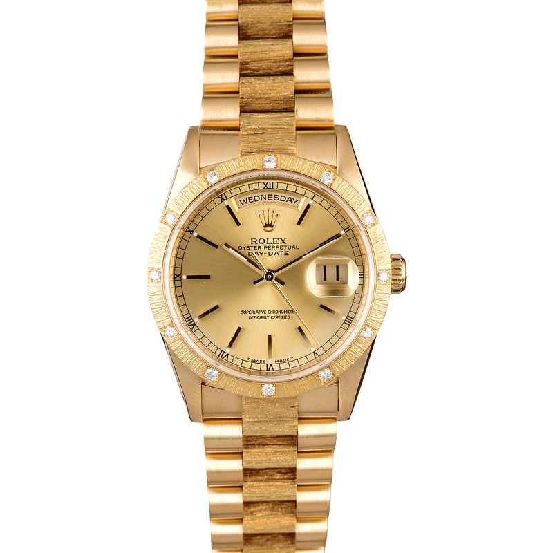 Rolex President 18238 Bronze Myriad Diamond Dial