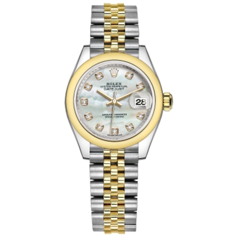 279163 MOP Diamond Jubilee Rolex Lady Datejust 28mm Stainless Steel and Yellow Gold Ladies Watch