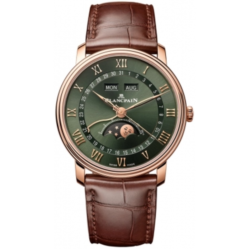 6654A-3653-55B   Blancpain Villeret Moonphase & Complete Calendar 40mm Mens Watch