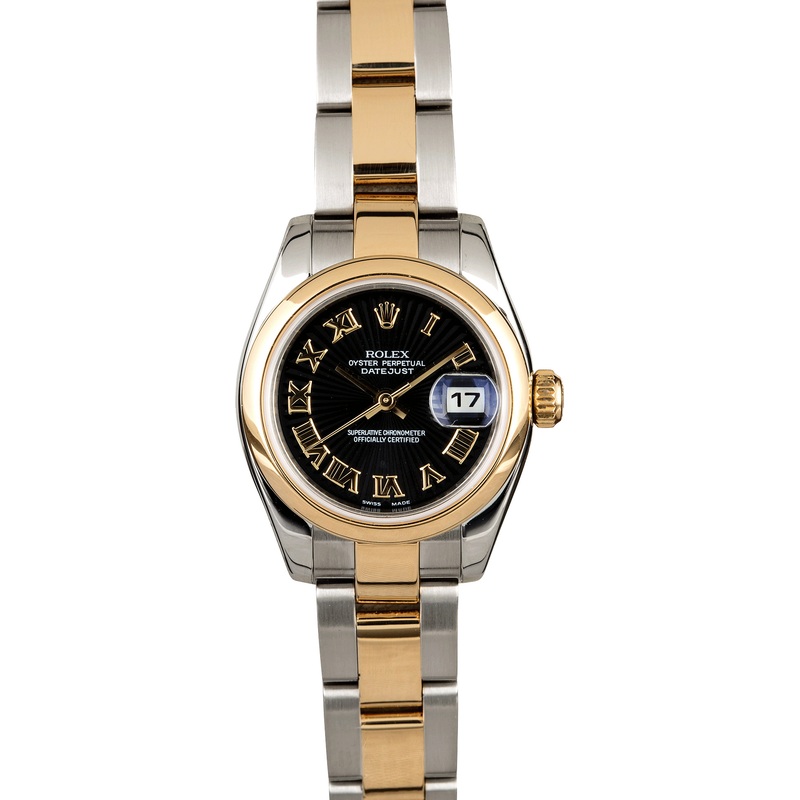 Rolex Lady Datejust 179163 Black Sunbeam Dial