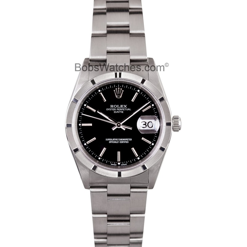 107144 Men’s Rolex Date Steel Model 15210 – Save 35%