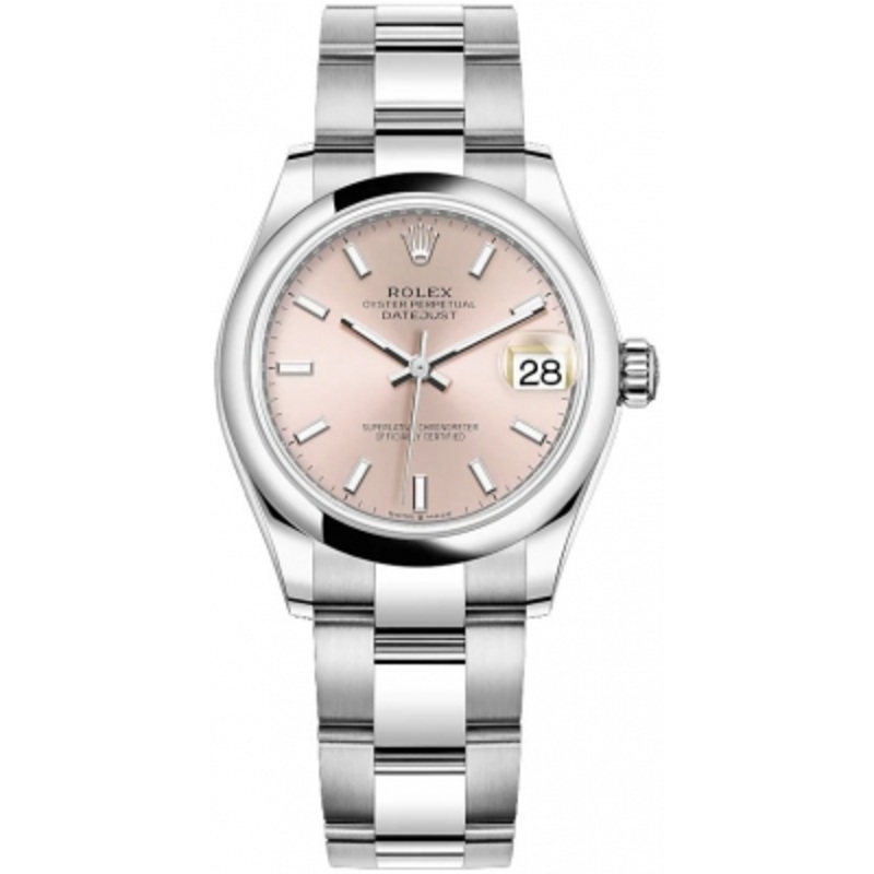 278240 Pink Index Oyster Rolex Datejust 31mm Stainless Steel Ladies Watch