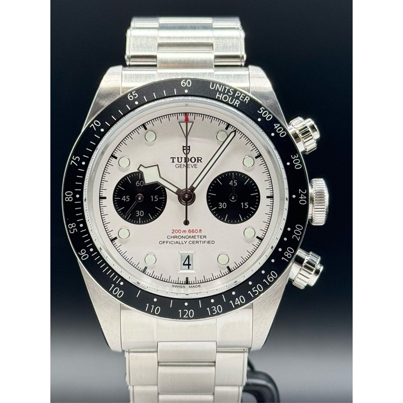 Tudor M79360N-0002 Black Bay Chrono 41mm Steel Case on Rivet Steel Bracelet