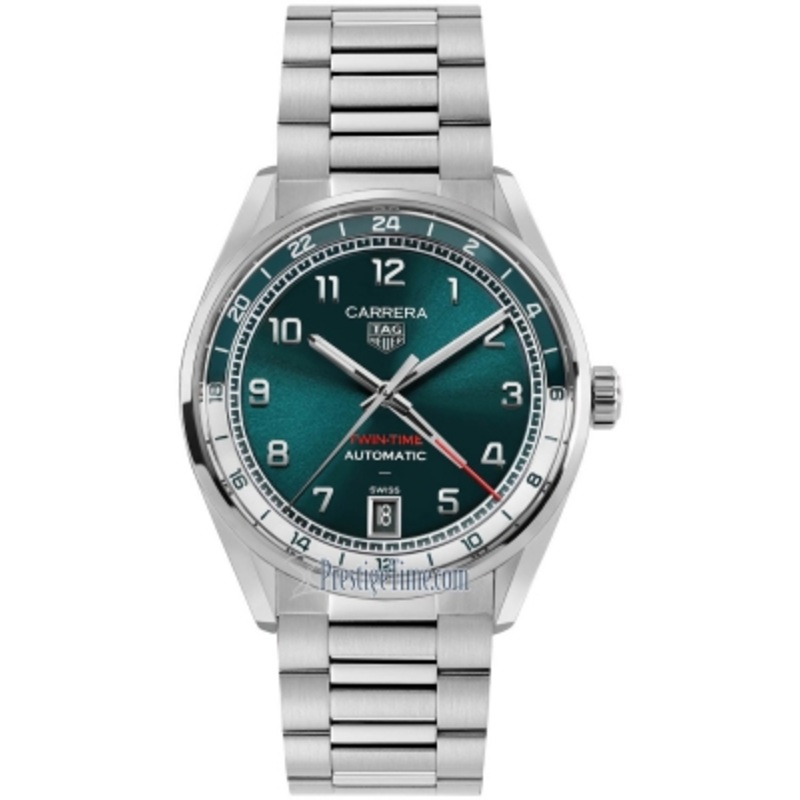 WDA2114.BA0043   Tag Heuer Carrera Twin Time 41mm Mens Watch