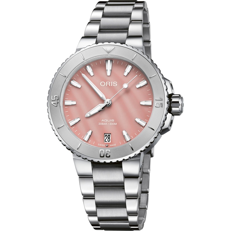 Oris Aquis Date 36.5mm Blush Pink