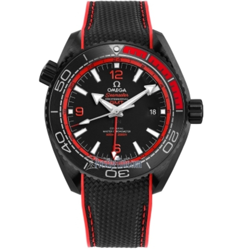 215.92.46.22.01.003 DEEP BLACK Omega Planet Ocean 600m Co-Axial Master Chronometer GMT 45.5mm Mens Watch