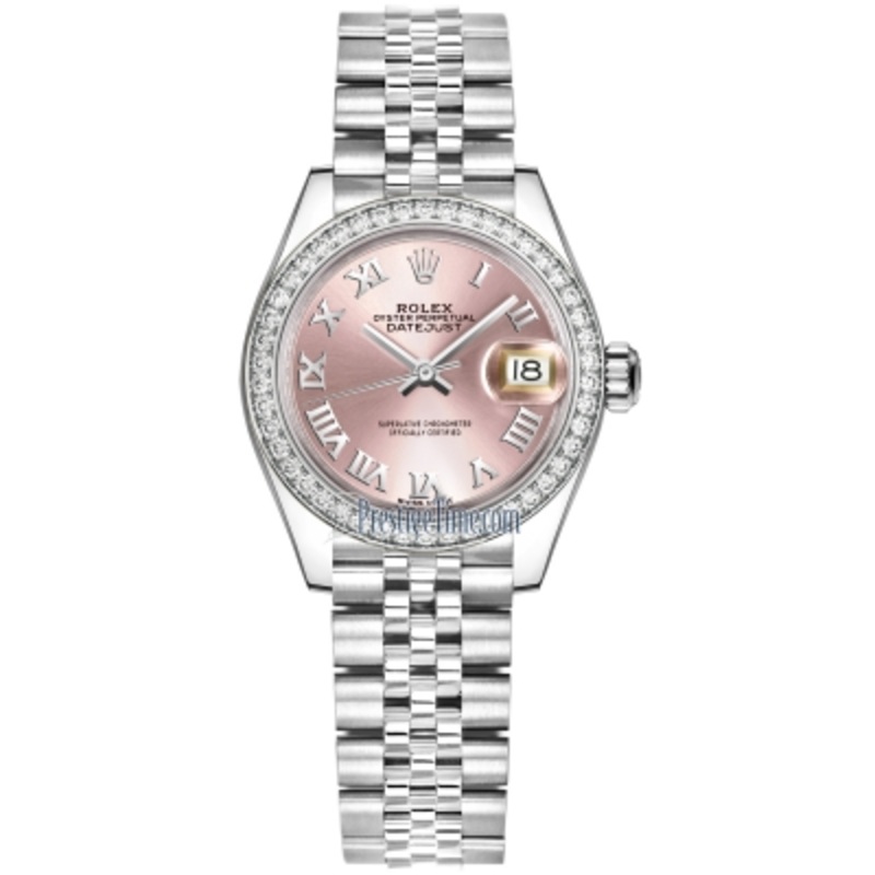 279384RBR Pink Roman Jubilee Rolex Lady Datejust 28mm Stainless Steel Ladies Watch