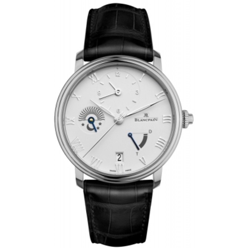 6660-1127-55b   Blancpain Villeret Half Timezone Mens Watch