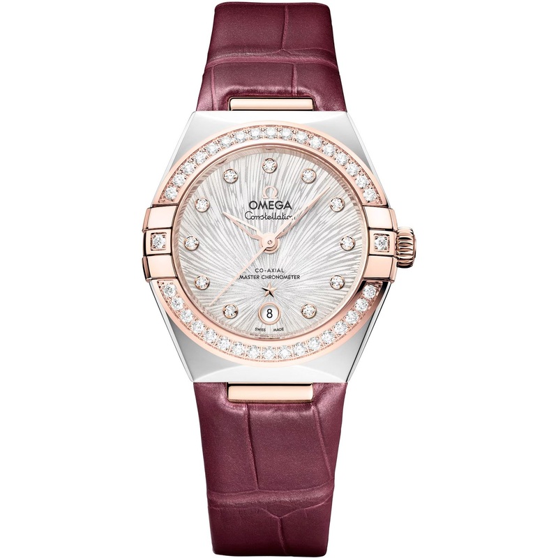 Omega 131.28.29.20.52.001 Constellation Silver Dial Steel Gold and Diamonds 29mm