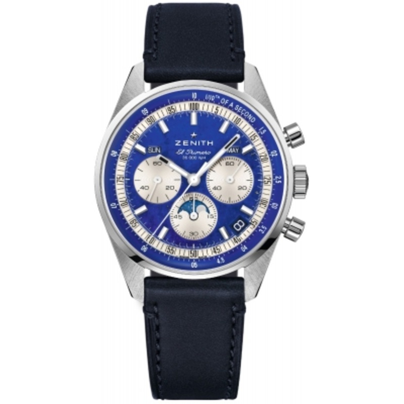 03.3400.3610/51.C910 Lapis Lazuli Zenith Chronomaster Original Triple Calendar 38mm Mens Watch