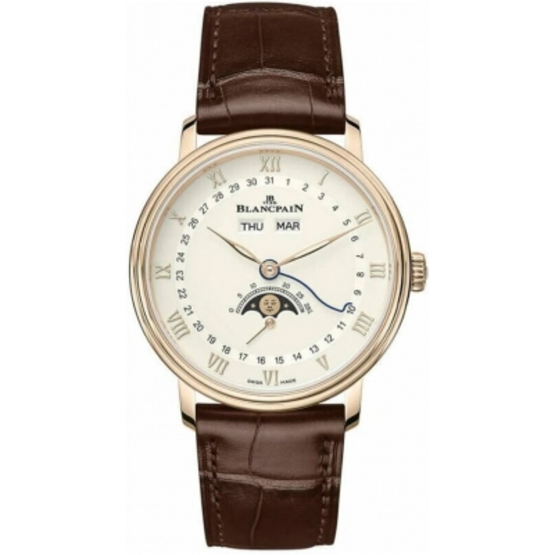 6264-3642-55b   Blancpain Villeret Moonphase & Complete Calendar 38mm Mens Watch