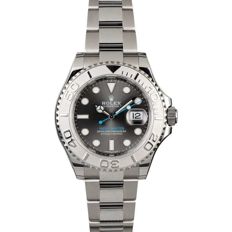 Unworn Rolex Yacht-Master 116622 Dark Rhodium Dial