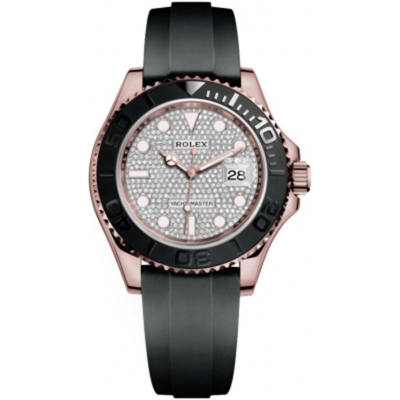 126655 Pave Diamond Rolex Yacht-Master 40mm Mens Watch