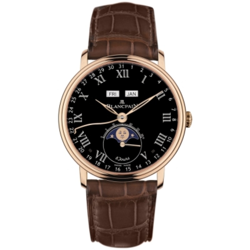 6639-3637-55b   Blancpain Villeret Complete Calendar 8 Days Mens Watch
