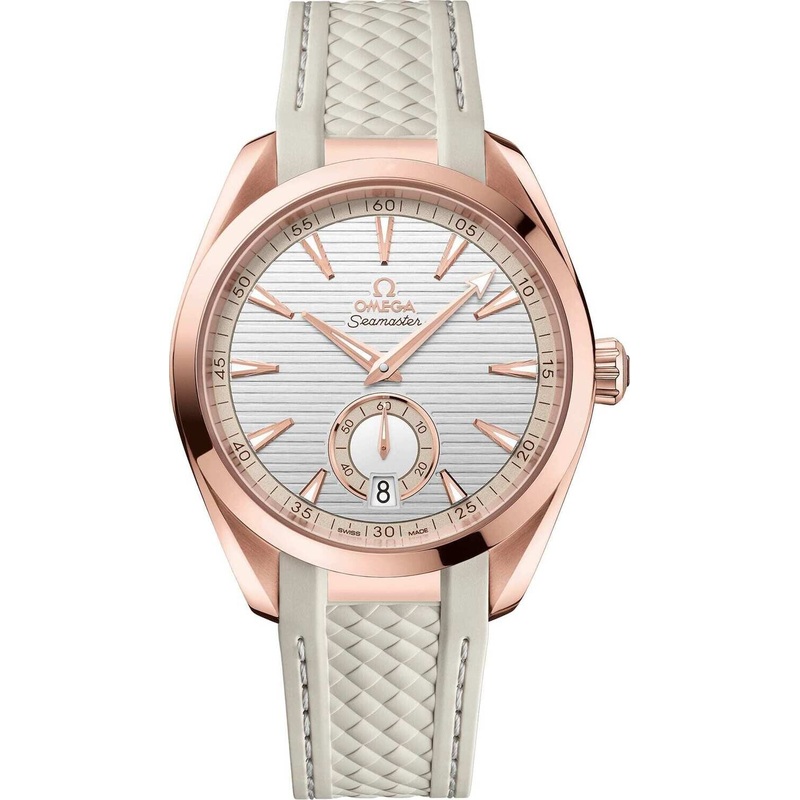 Omega Aqua Terra 150M Small Seconds Sedna Gold Silver Dial 41mm on Strap