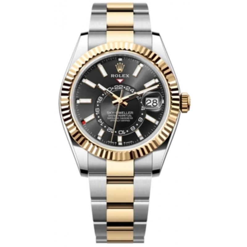 336933 Black Oyster Rolex Sky Dweller 42mm Mens Watch