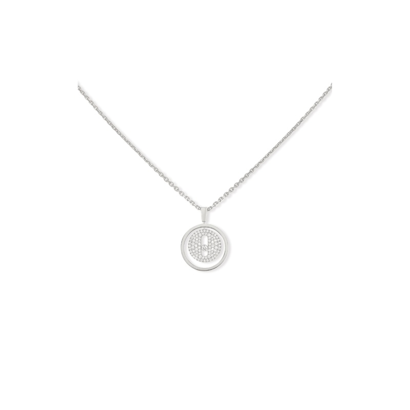 Lucky Move Pav Pendant in White Gold – Messika