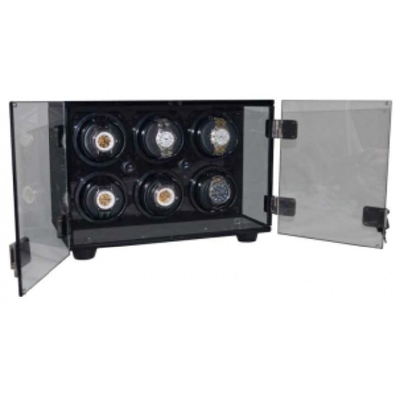 w60138 Orbita Winders & Cases Milano Series 6 Rotorwind – Glass & Smoked Acrylic