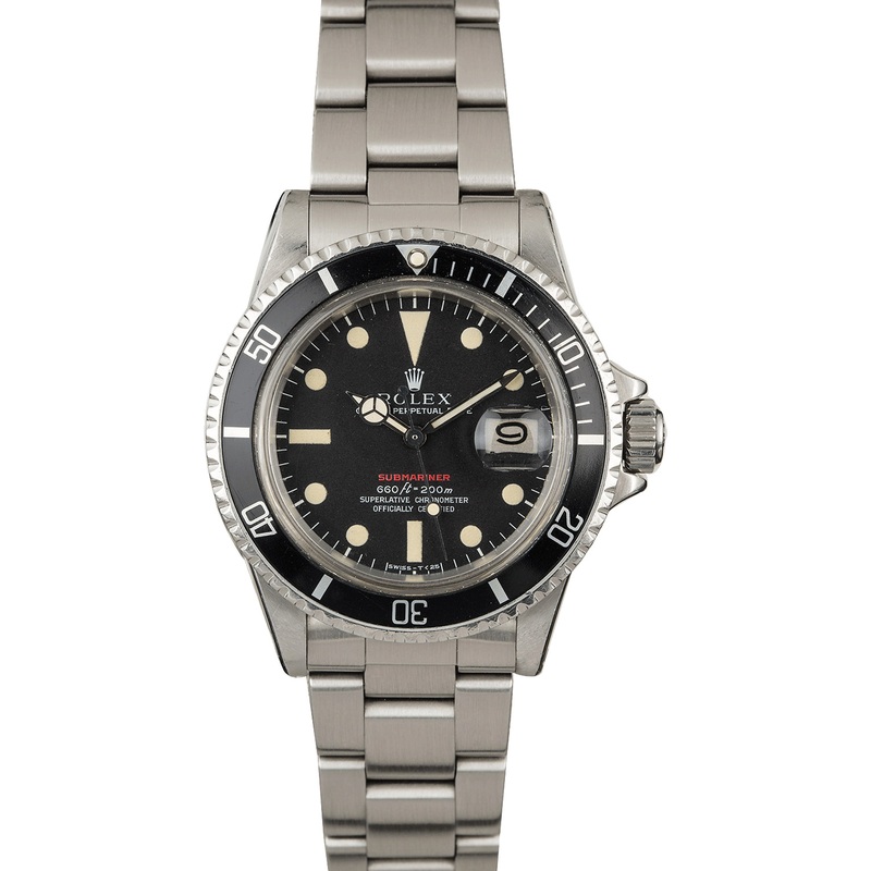 Vintage 1970 Rolex Red Submariner 1680 Mark IV Dial
