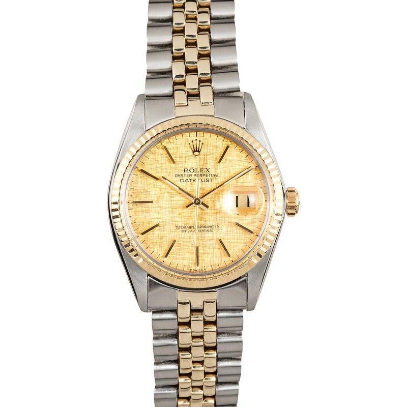 Rolex Two-Tone Datejust 16013 Linen Dial