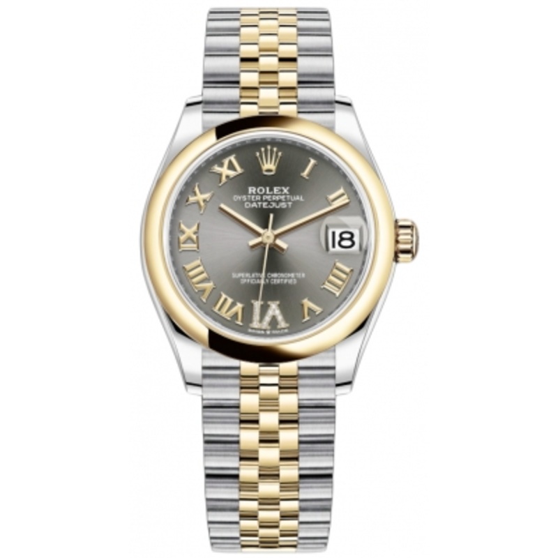 278243 Grey VI Roman Jubilee Rolex Datejust 31mm Stainless Steel and Yellow Gold Ladies Watch