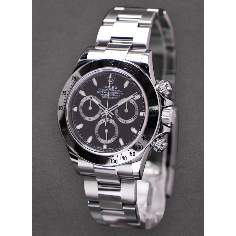 116520 used black oysterclasp Rolex Daytona Steel