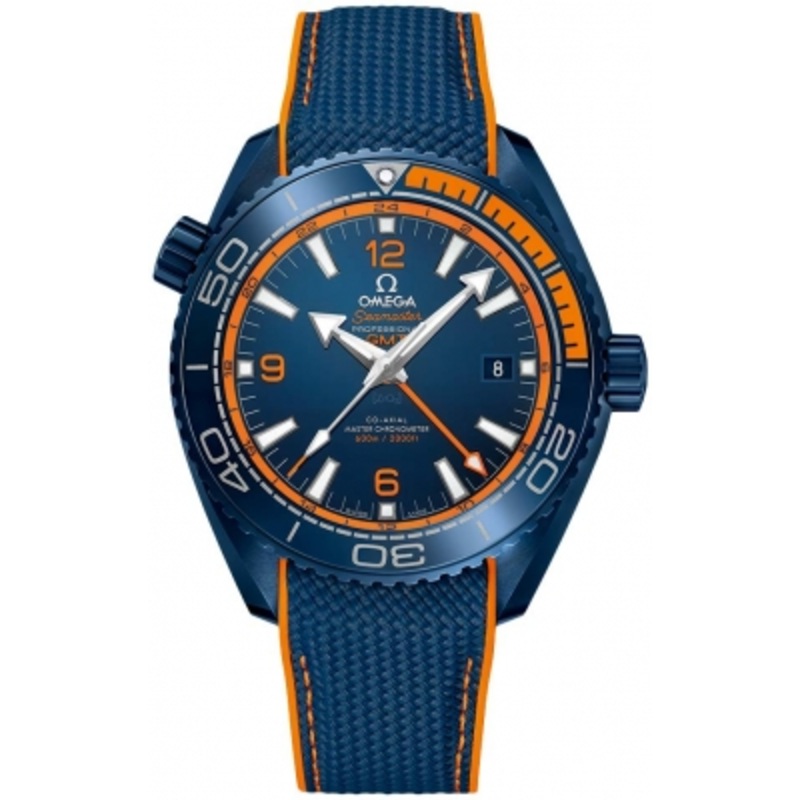 215.92.46.22.03.001 BIG BLUE Omega Planet Ocean 600m Co-Axial Master Chronometer GMT 45.5mm Mens Watch