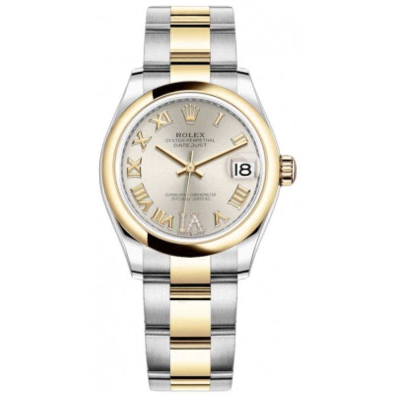 278243 Silver VI Roman Oyster Rolex Datejust 31mm Stainless Steel and Yellow Gold Ladies Watch