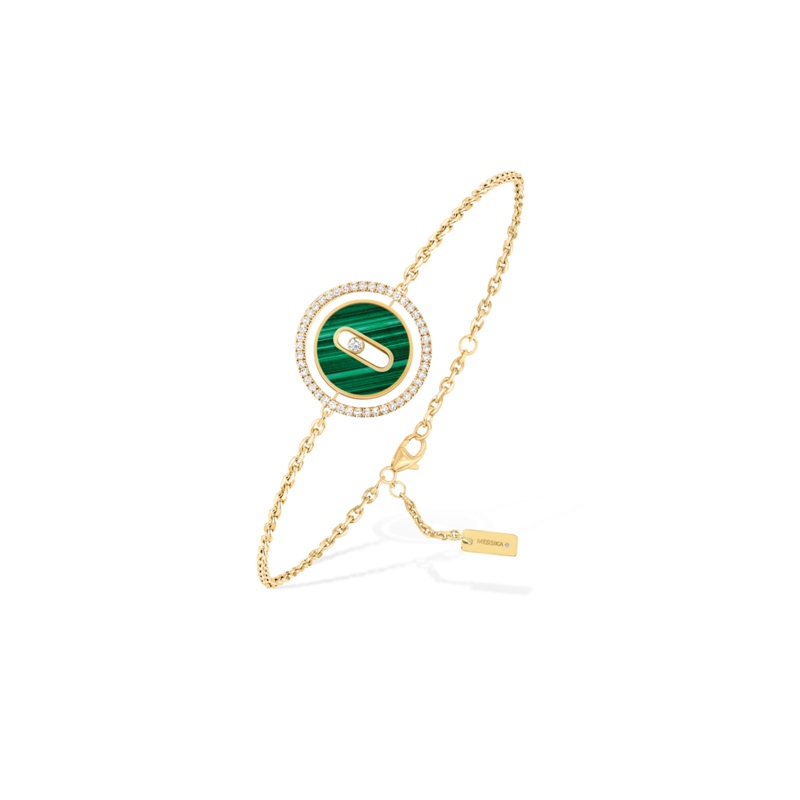 Lucky Move Malachite Bracelet in Yellow Gold – Messika