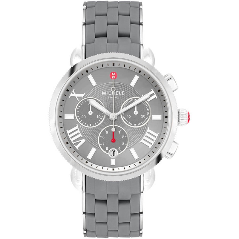 MWW01P000013 Michele Sporty Sport Sail Slate Silicone-wrapped Stainless Steel Womens Watch