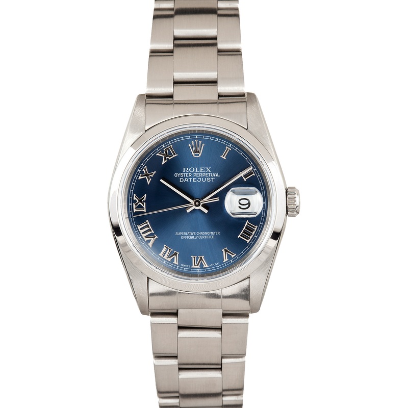 Rolex Men’s Datejust Blue Dial Stainless Steel