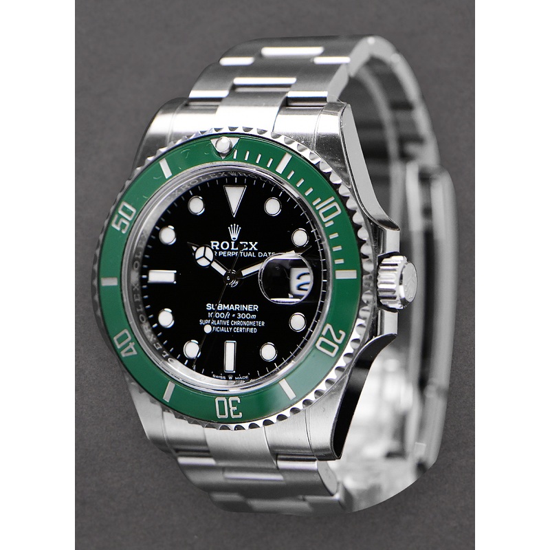 126610 used black green Rolex Submariner Steel