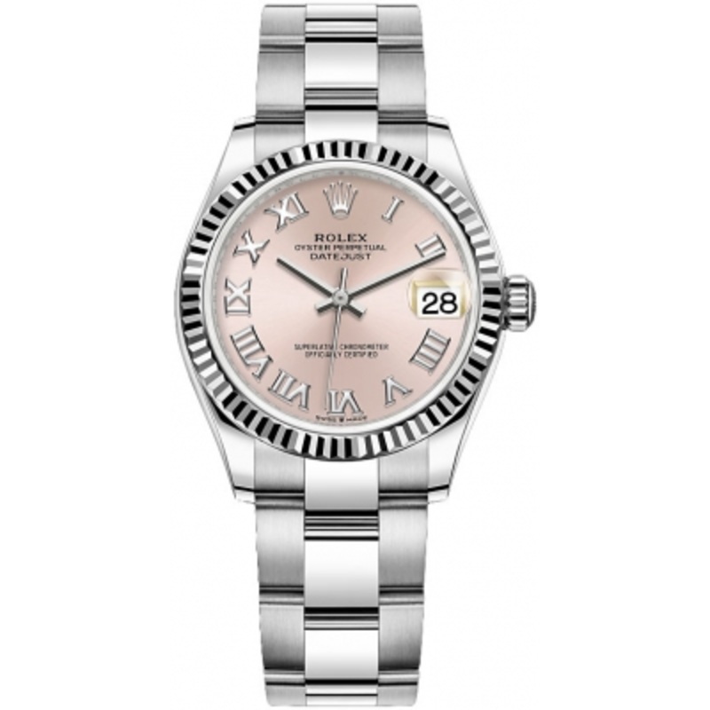 278274 Pink Roman Oyster Rolex Datejust 31mm Stainless Steel Ladies Watch