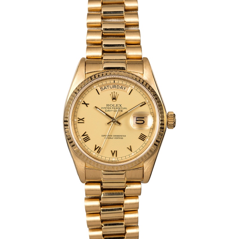 Rolex President 18038 Champagne Roman Dial