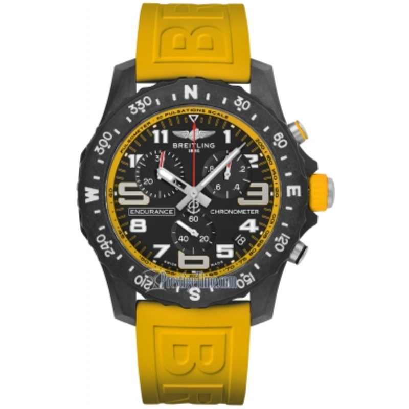 x82310a41b1s1 Yellow Breitling Endurance Pro Quartz 44mm Mens Watch