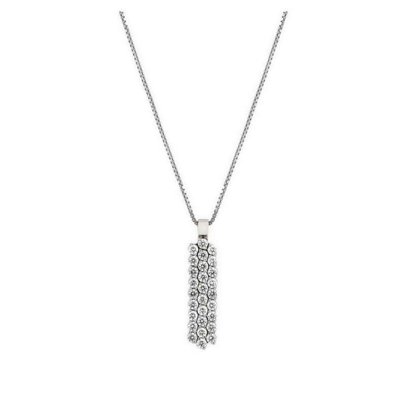 Brevetto 3-row Multi Size Pendant in White Gold – Serafino Consoli Jewelry