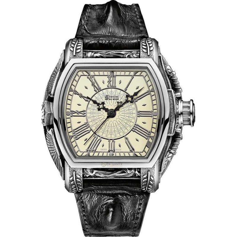 Strom Agonium Michaeli Silver, Dial Bone White