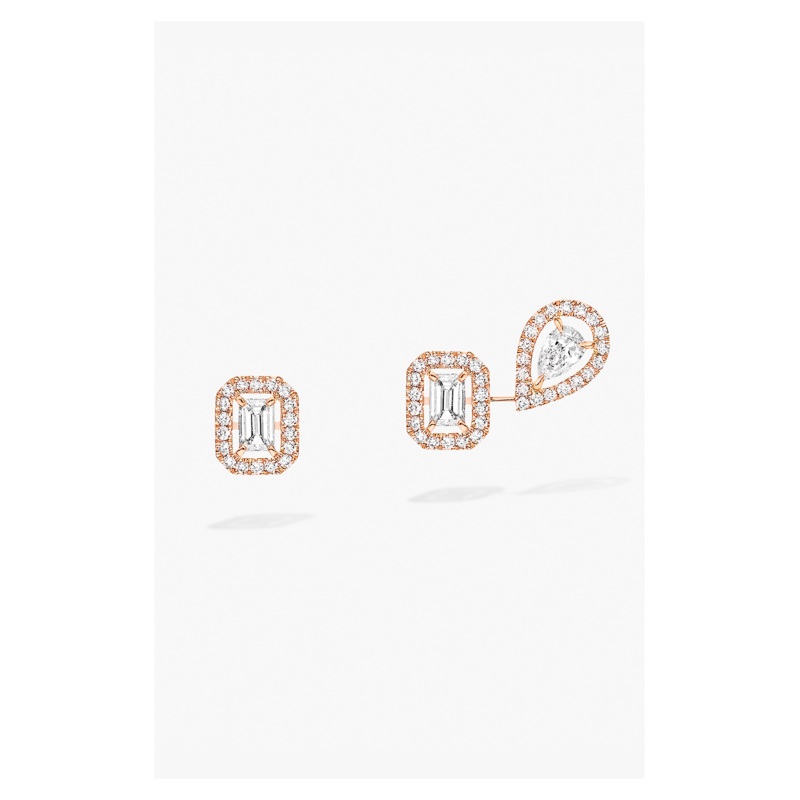 My Twin 1+2 Earrings in Pink Gold – Messika