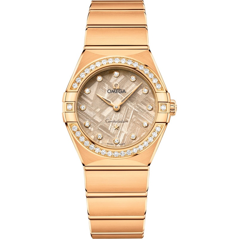 Omega 131.55.28.60.99.006 Constellation Meteorite Dial Gold and Diamonds 28mm