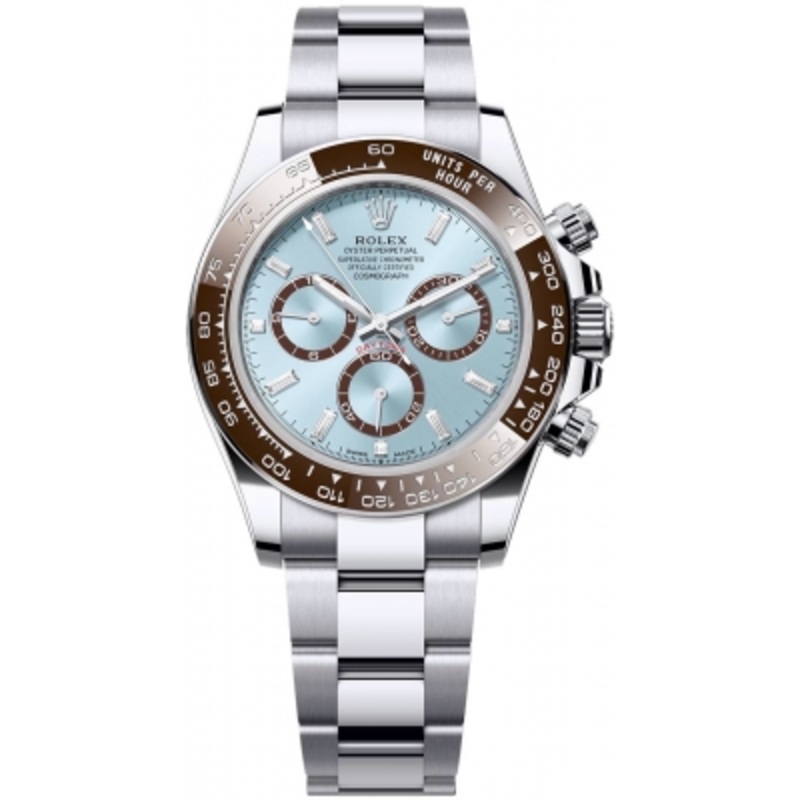 126506 Ice Blue Baguette Rolex Cosmograph Daytona Platinum Mens Watch