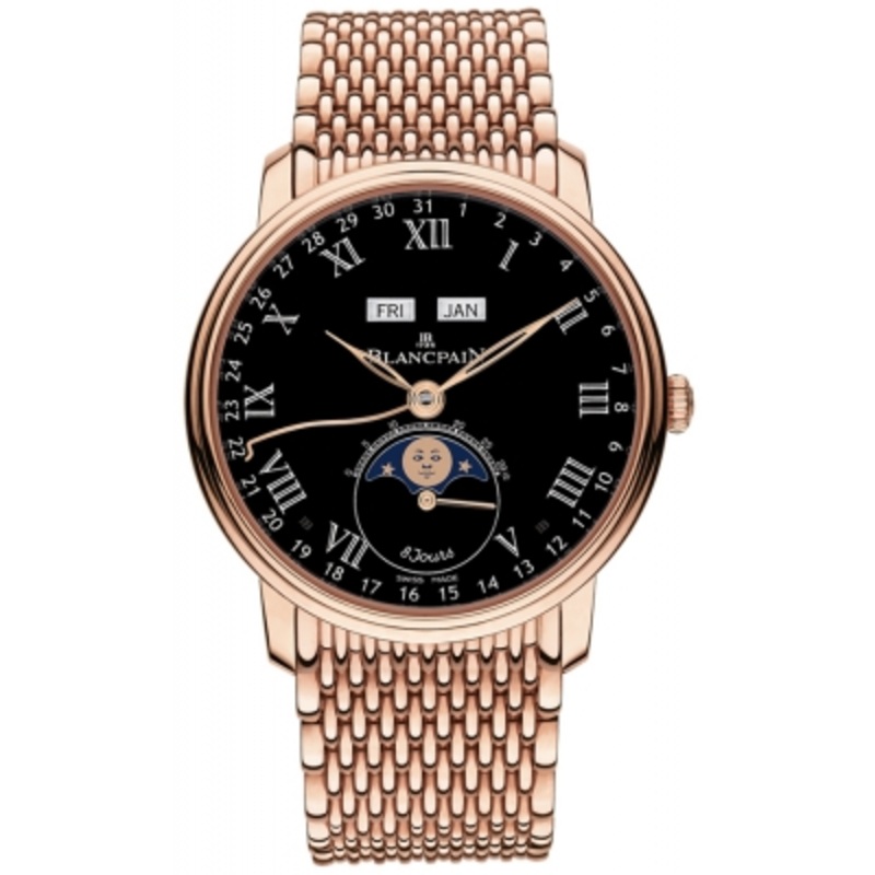6639-3637-mmb   Blancpain Villeret Complete Calendar 8 Days Mens Watch