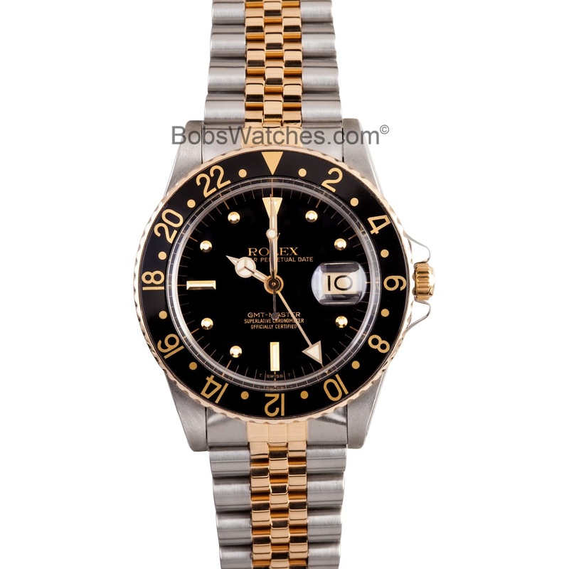 Rolex GMT-Master Model 16753 Black Dial – Master at Bob’s Watches: 100% certified Rolex