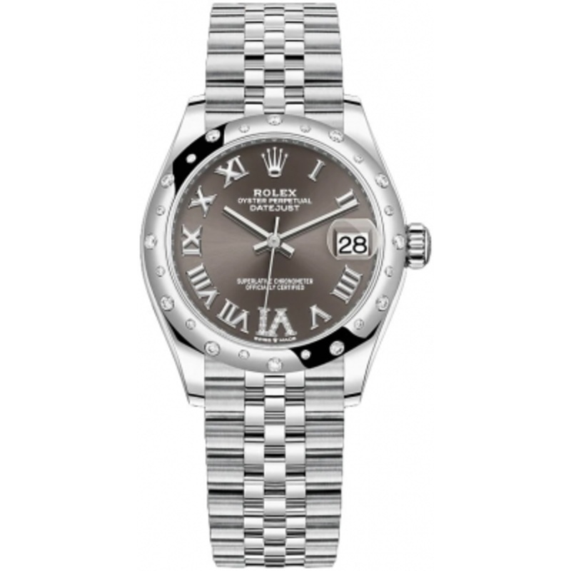 278344rbr Dark Grey VI Jubilee Rolex Datejust 31mm Stainless Steel Ladies Watch