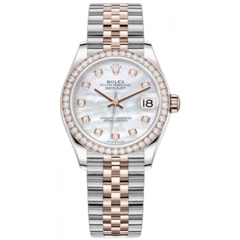278381rbr MOP Diamond Jubilee Rolex Datejust 31mm Stainless Steel and Rose Gold Ladies Watch