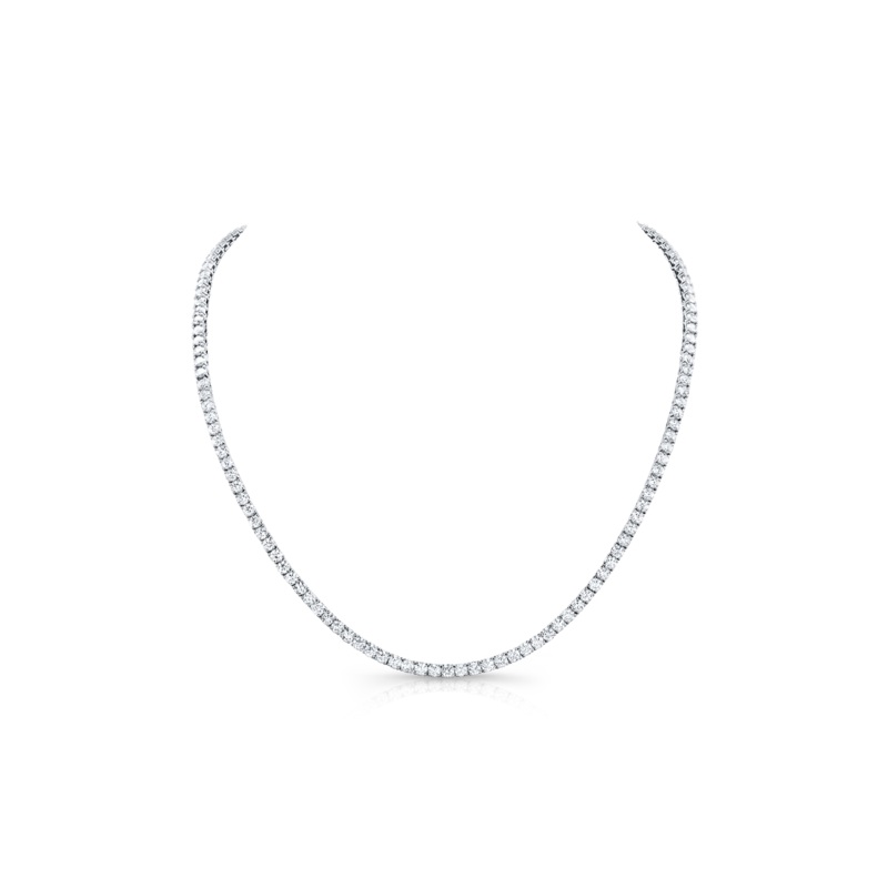 Diamond Line Necklace in White Gold – Rahaminov Diamonds