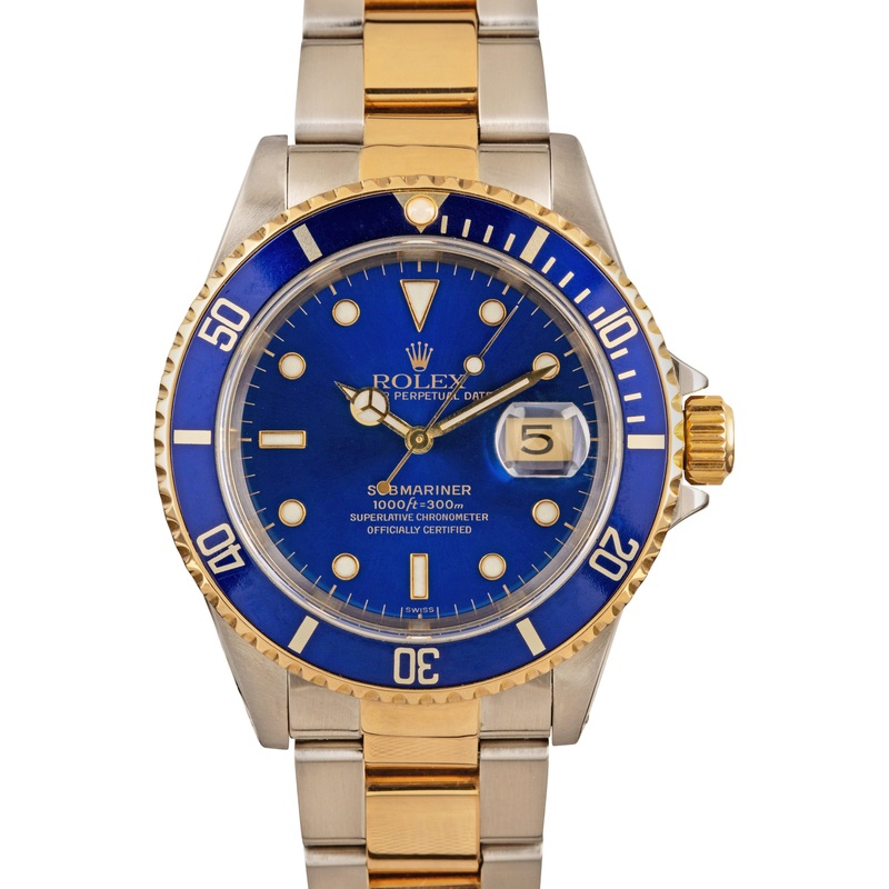 Rolex Submariner Steel & Gold Two Tone With Blue Face Dial – Bob’s item 148644